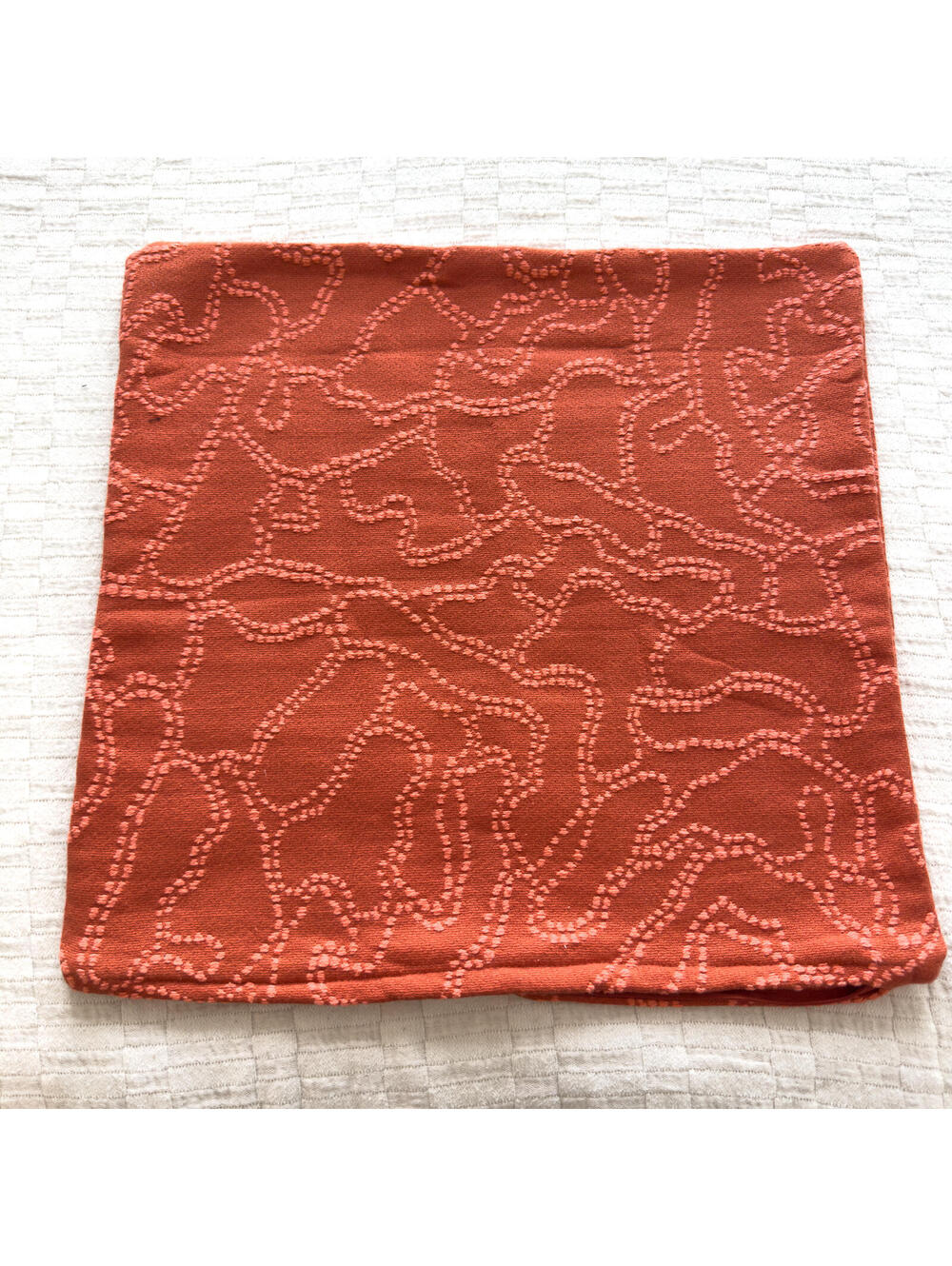 NEW IKEA GULDFLY Rust Orange Pink Textured Woven Cushion Cover 20x20